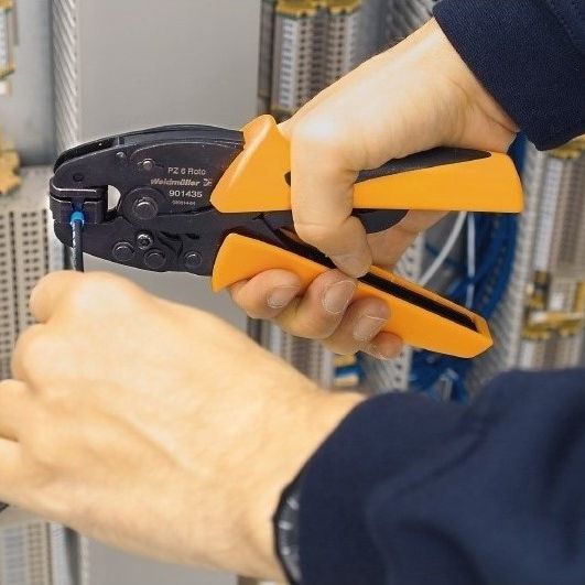 Weidmuller PZ 6 ROTO Ferrule Crimper, Orange, 9014350000-WEIDMULLER, Crimping Pliers