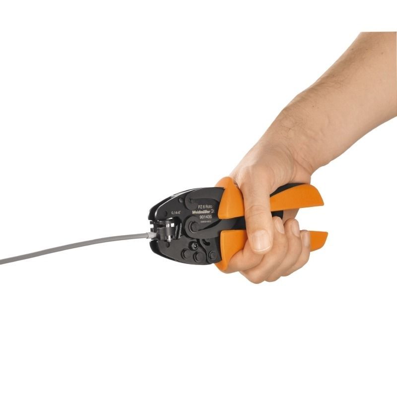 Weidmuller PZ 6 ROTO Ferrule Crimper, Orange, 9014350000-WEIDMULLER, Crimping Pliers